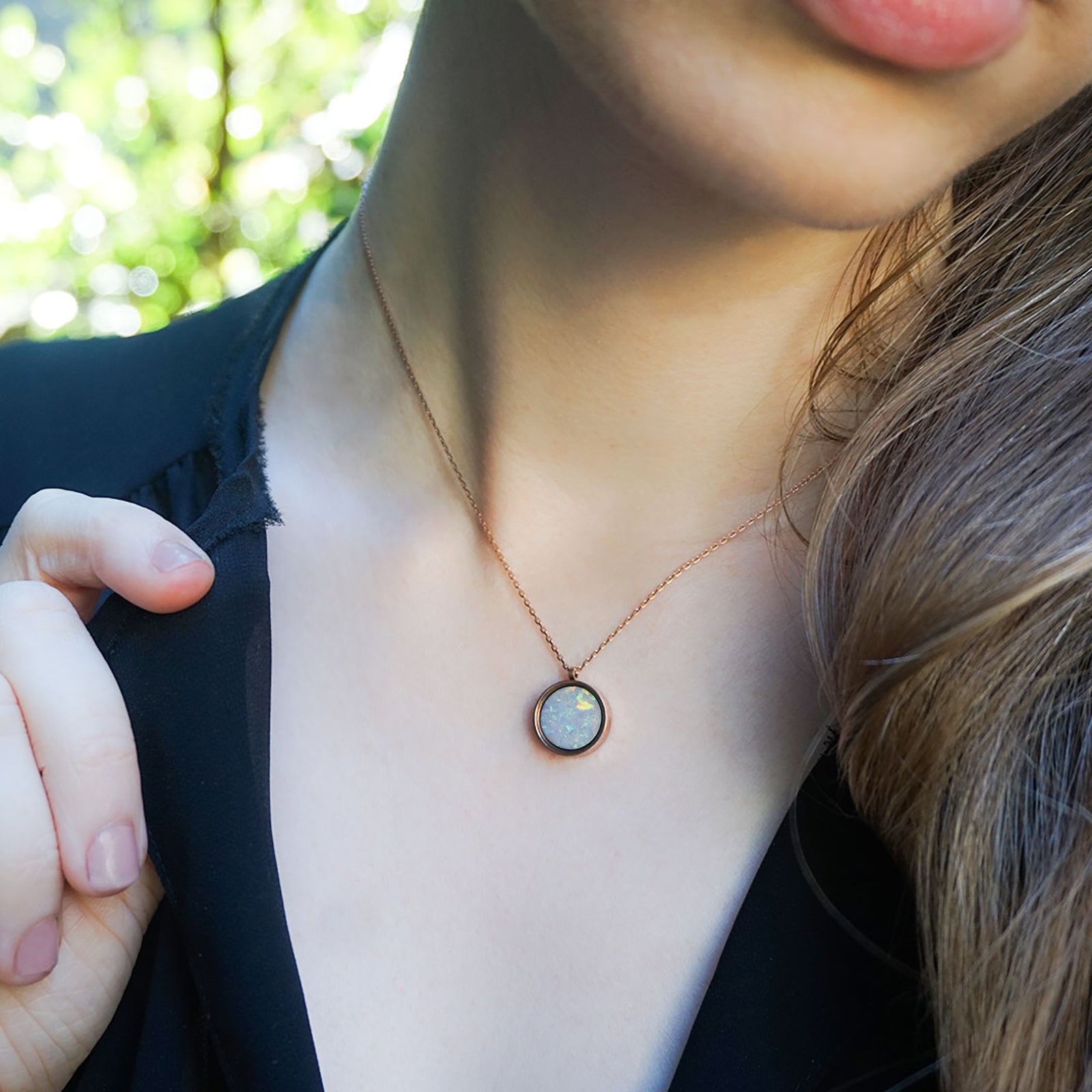 Genuine Australian Sterling Silver Opal Necklace Pendant, 10x8mm Opal,  Jewelry | eBay